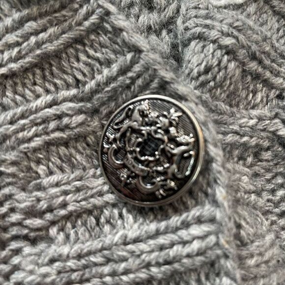 3.1 Phillip Lim Cashmere Cable Knit Grey Button Sweater Cardigan Women’s Small - Picture 4 of 8